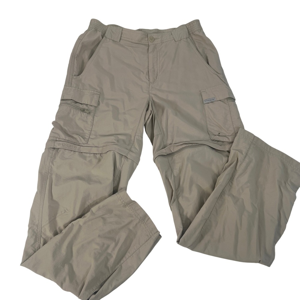 Columbia Titanium Convertible Hiking Pants‎ Zip Off Legs Khaki Men's Size S